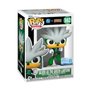 Silver As The Green Lantern 592 (Justice League x Sonic The Headgehog) Funko Pop!